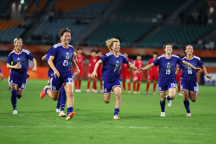 大会3連覇を達成したサッカー女子日本代表【写真:森田直樹/アフロスポーツ】