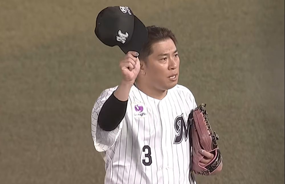 引退試合を行った角中勝也【画像:パーソル パ・リーグTV】