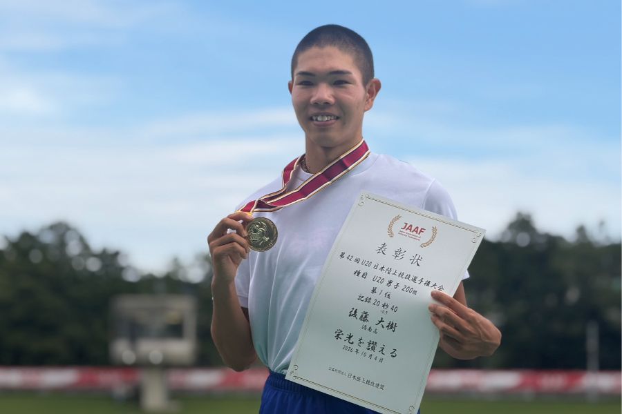 200メートルでU20日本一に輝いた後藤大樹【写真:編集部】