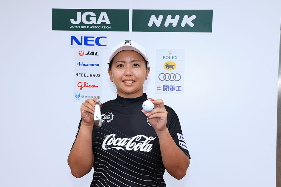 ホールインワンを達成した山城奈々【写真:JGA提供】