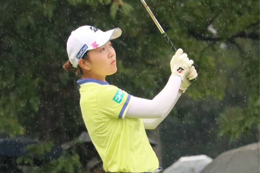 日本女子オープンに出場した佐藤心結【写真:柳田通斉】
