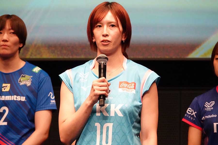 オープニングカンファレンスに出席した山口真季【写真：鉾久真大】