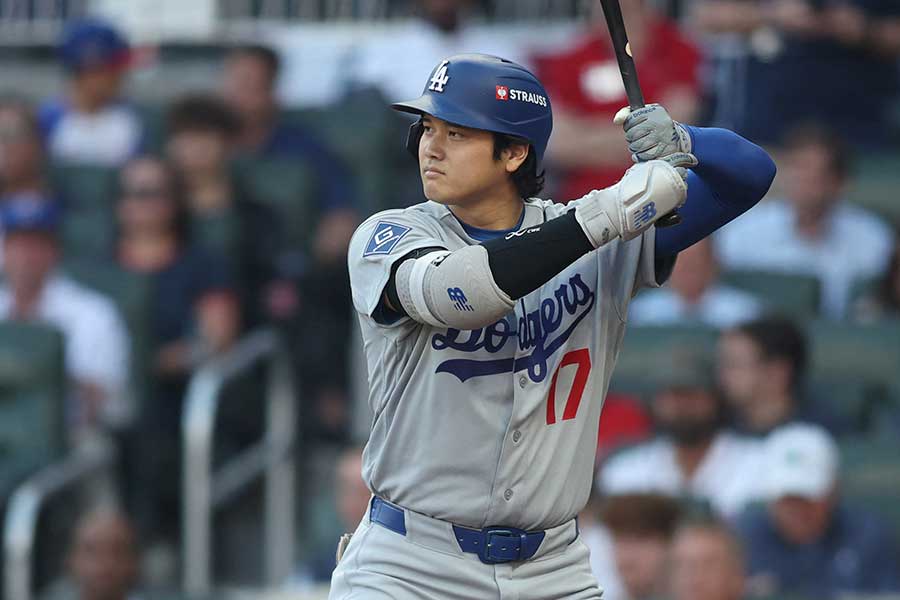 ブレーブス戦に出場したドジャースの大谷翔平【写真：ロイター】