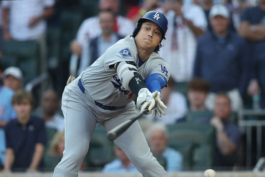 ブレーブス戦に出場したドジャースの大谷翔平【写真:ロイター】
