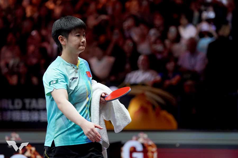 オラワンに敗れた孫穎莎【写真:World Table Tennis提供】
