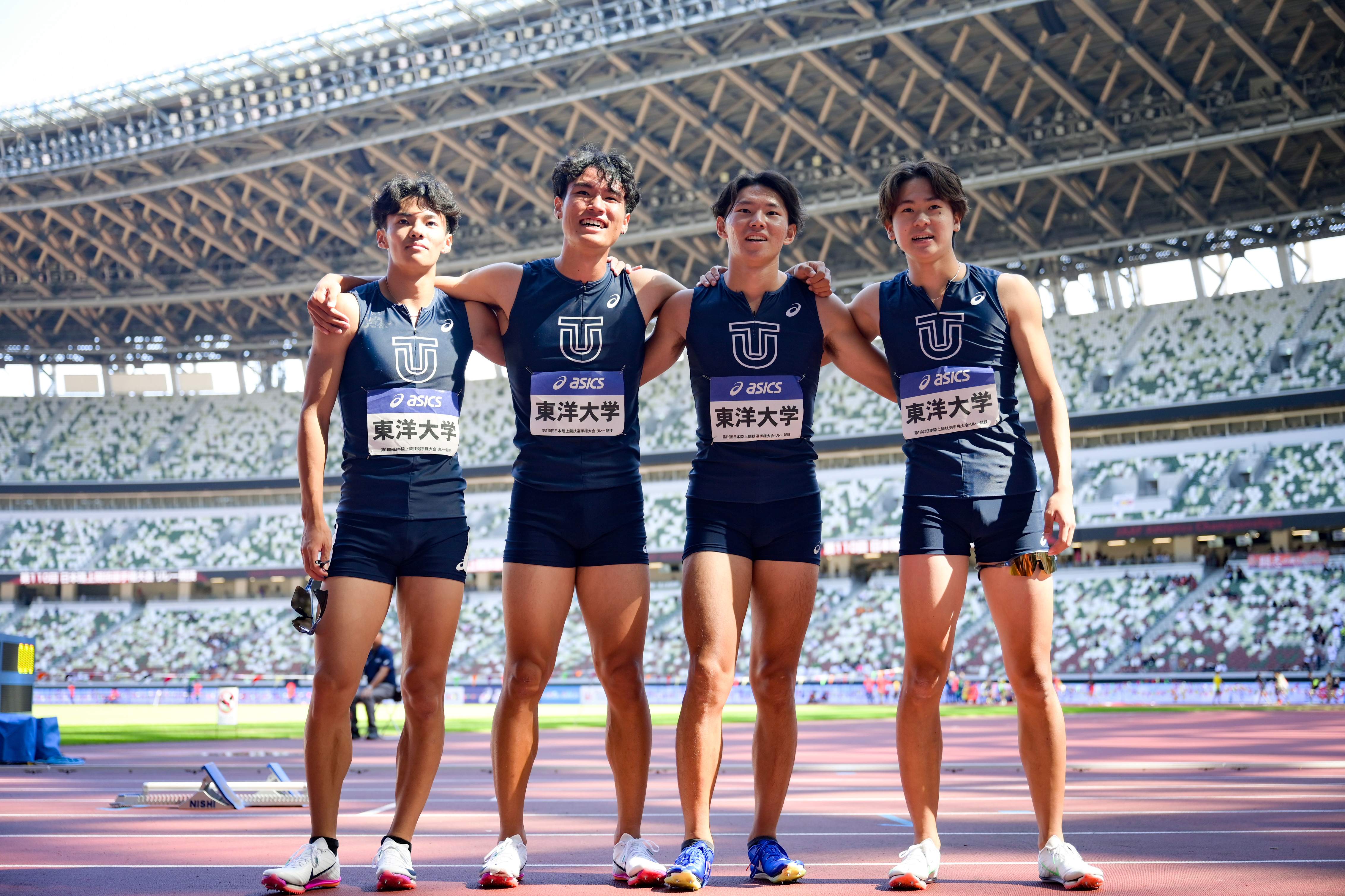 東洋大が4×100mリレーを制した【写真:中戸川知世】