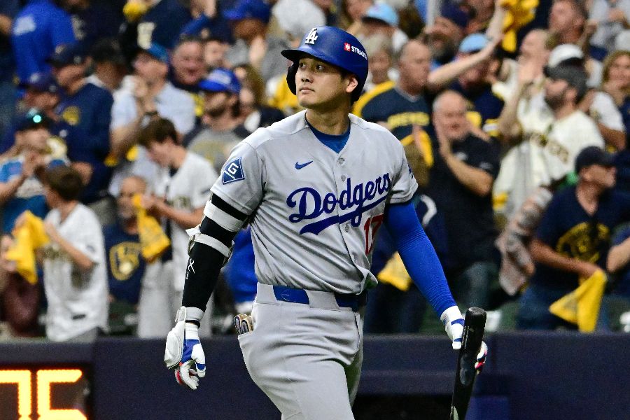 ブルワーズ戦に出場している大谷翔平【写真：ロイター】