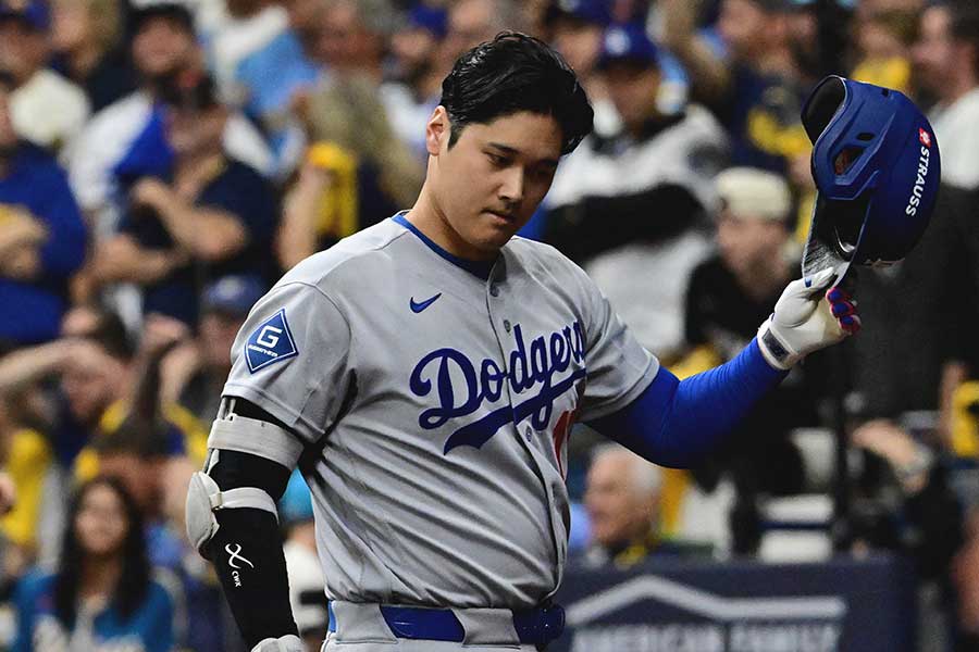 ブルワーズ戦に出場したドジャースの大谷翔平【写真:ロイター】