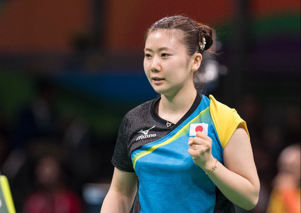 現役時代の福原愛さん【写真:Enrico Calderoni/アフロスポーツ】