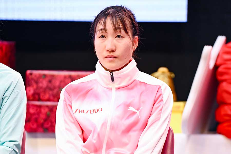 資生堂の五島莉乃（2025年撮影）【写真：中戸川知世】