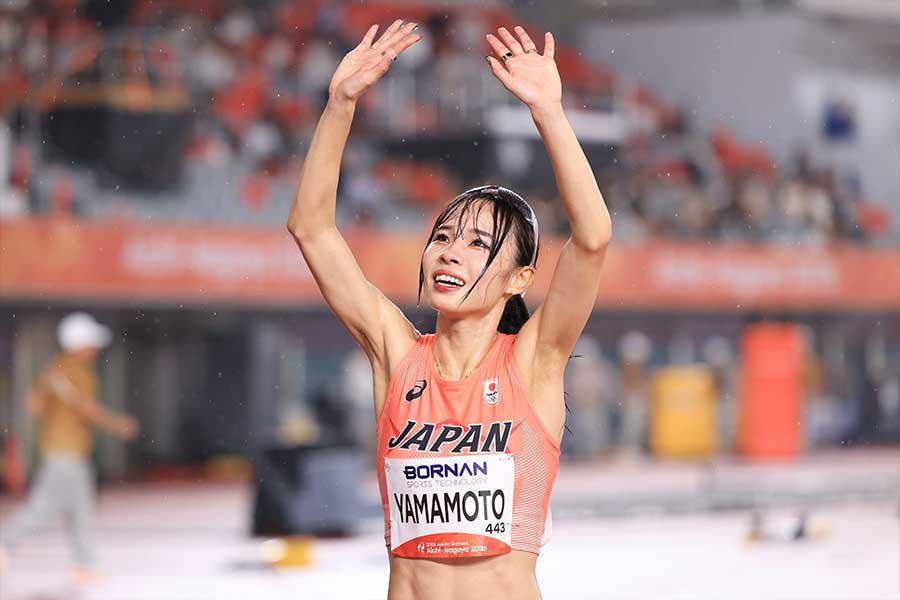 アジア大会リック上女子5000メートルに出場した山本有真【写真：アフロスポーツ】