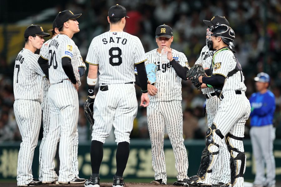CSファイナルステージでDeNAと対戦している阪神【写真：産経新聞社】