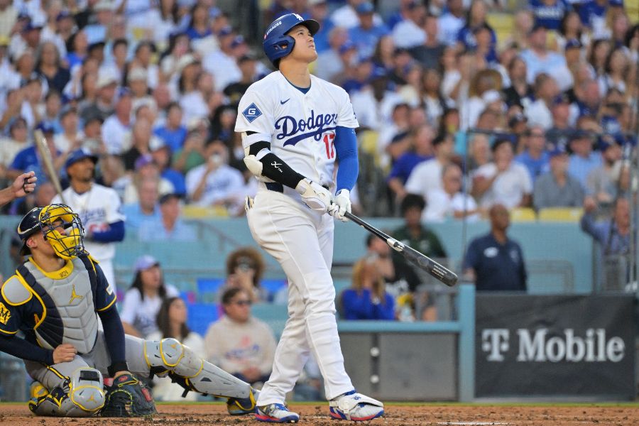 ブルワーズ戦に出場したドジャースの大谷翔平【写真：ロイター】