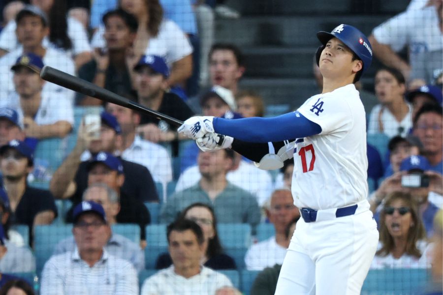 ブルワーズ戦で3ランを放ったドジャースの大谷翔平【写真:ロイター】