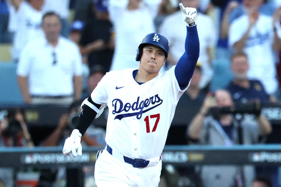 ブルワーズ戦に出場したドジャースの大谷翔平【写真：ロイター】