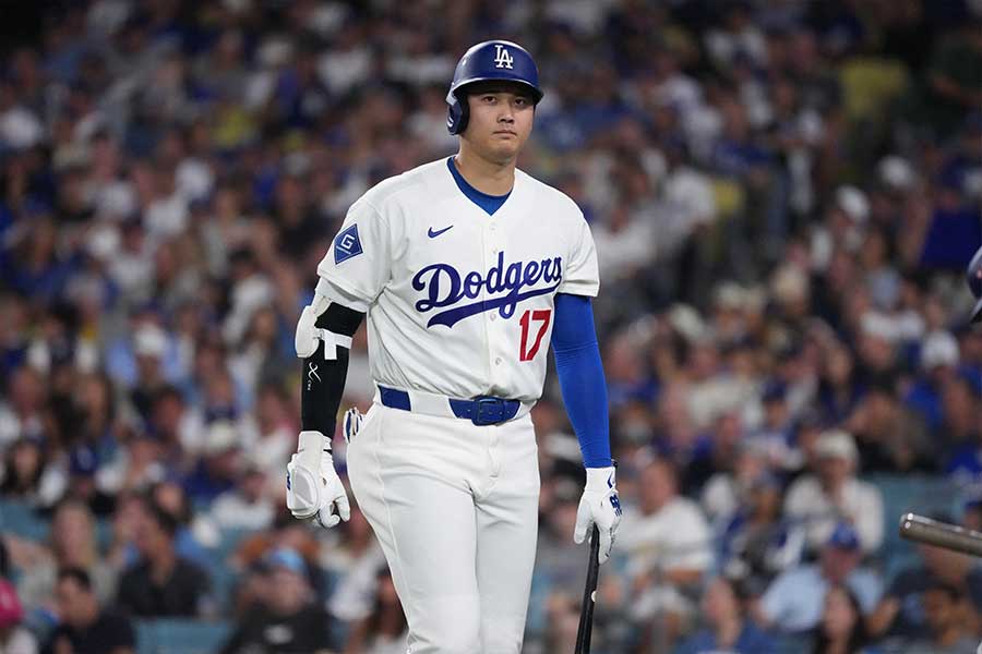 ブルワーズ戦に出場したドジャースの大谷翔平【写真：ロイター】