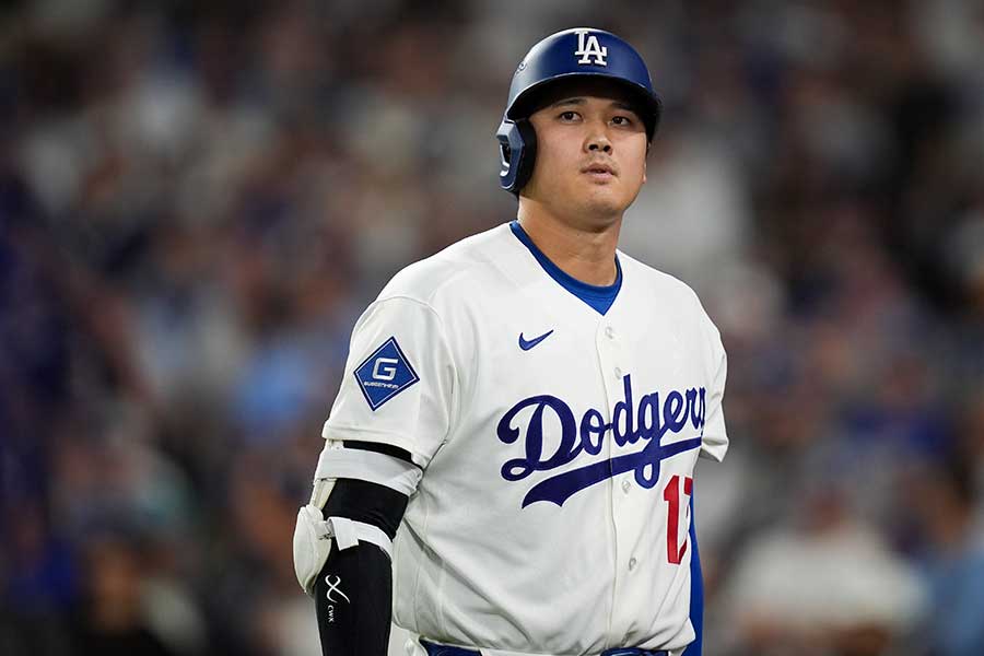 ブルワーズ戦に先発出場したドジャースの大谷翔平【写真：AP/アフロ】
