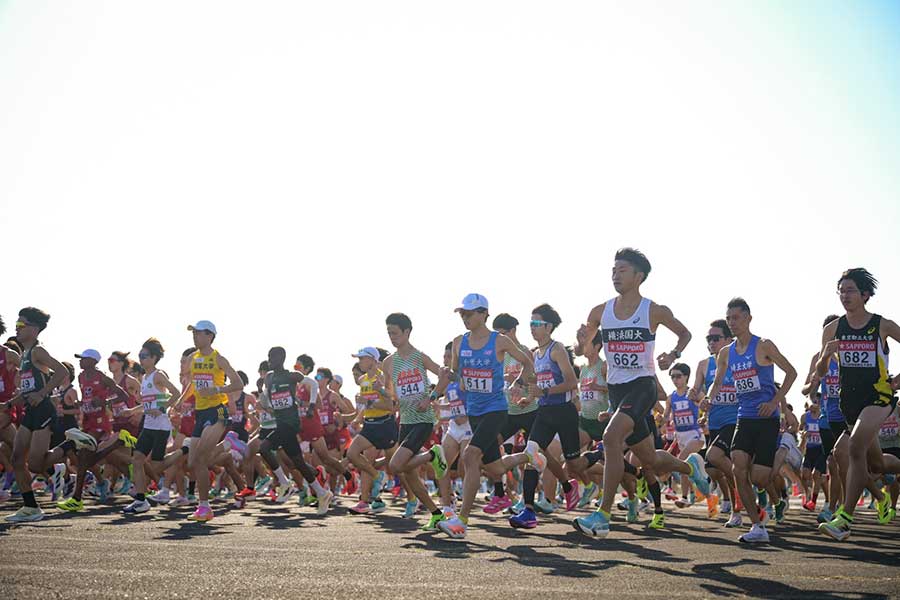 箱根駅伝予選会がスタートした【写真：中戸川知世】