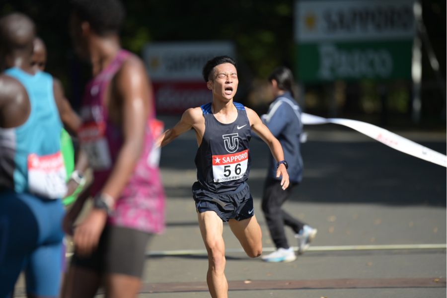 東洋大の宮崎優が日本人トップでゴールした【写真：中戸川知世】