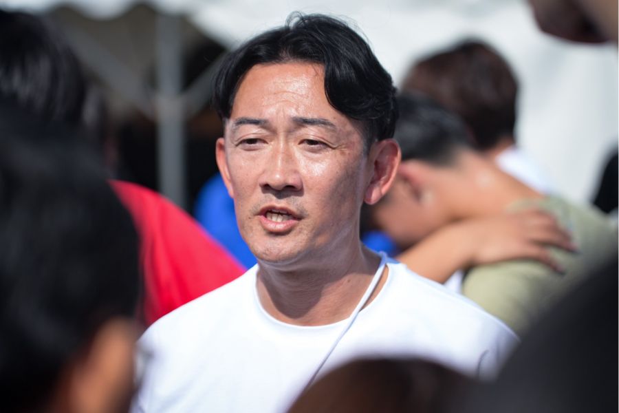 国士舘大の小川監督【写真:中戸川知世】