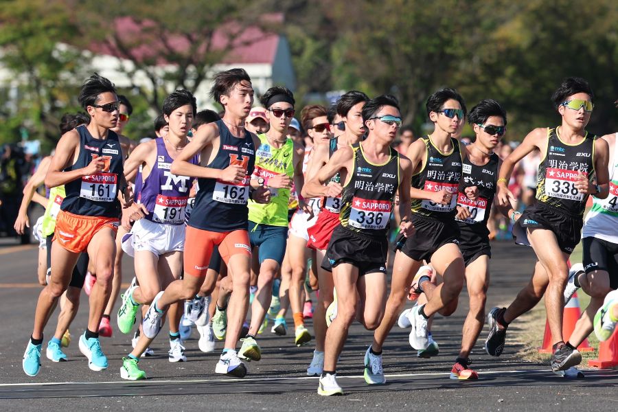 箱根駅伝の予選会に出場した選手たち【写真:加治屋友輝】