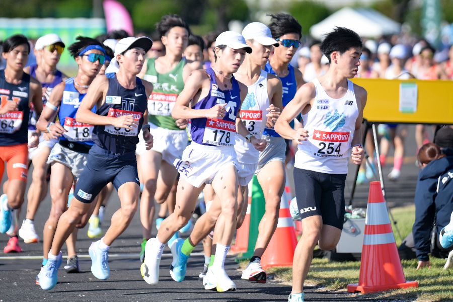 全体24位と好走した主将・大湊柊翔（178番）は新チームに本戦出場を託す【写真：中戸川知世】