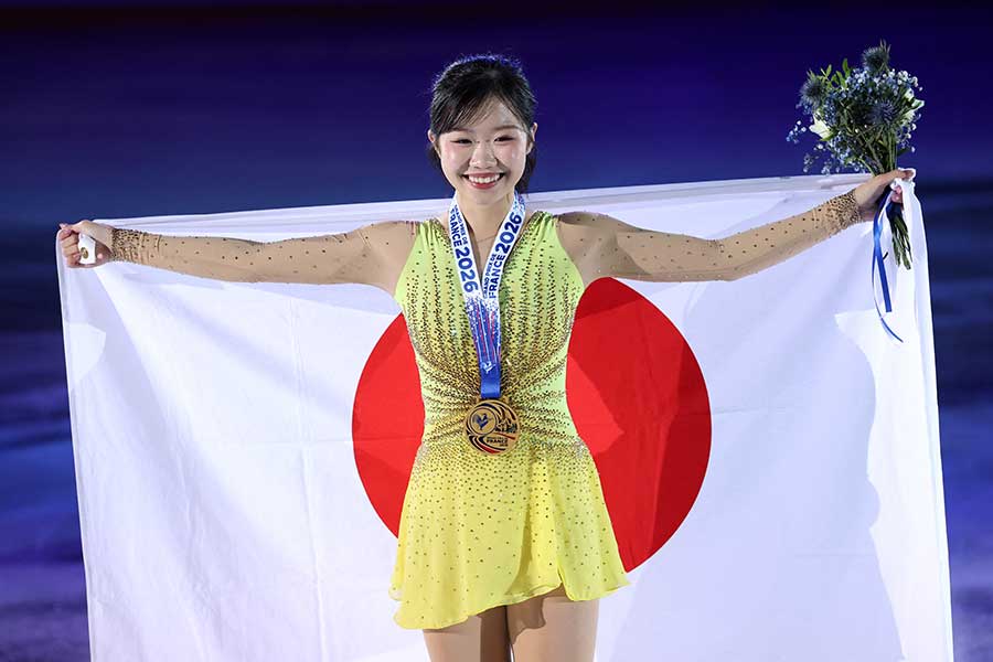 フランス大会で優勝した中井亜美【写真:ロイター】