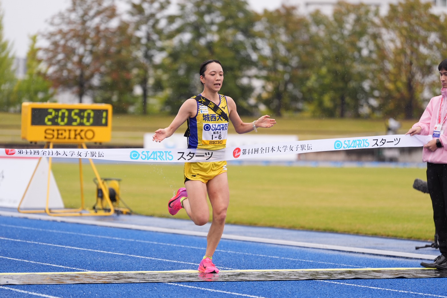 3位となった前回女王・城西大(写真はアンカーの大西由菜)【写真:山下大貴】