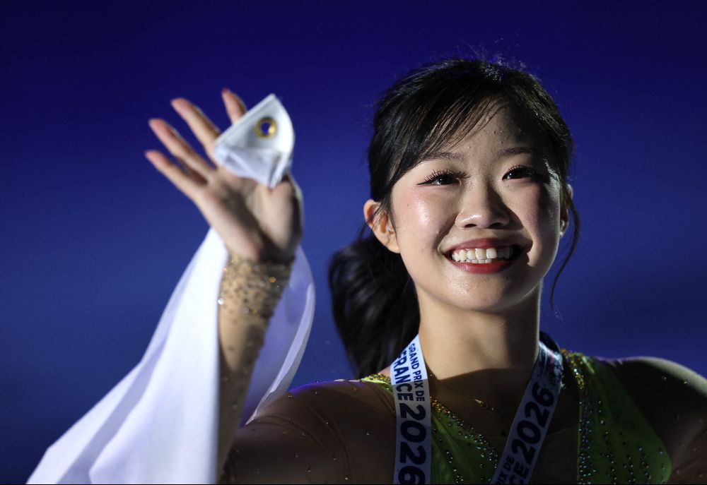 GPフランス大会で優勝した中井亜美【写真:ロイター】