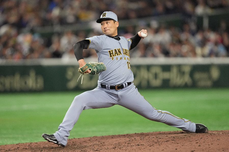 阪神の岩崎優【写真:Imagn/ロイター/アフロ】
