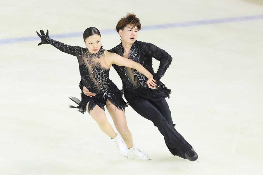 東日本選手権に出場した吉田唄菜・森田真沙也組【写真:山口比佐夫】